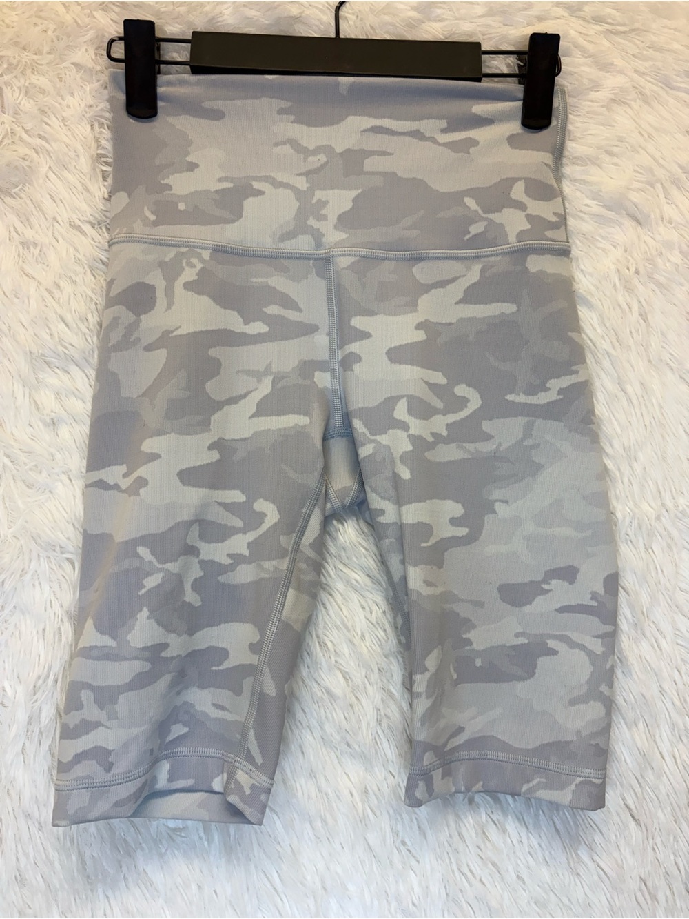 lululemon athletica Light Gray Camo High-Rise Bike Shorts